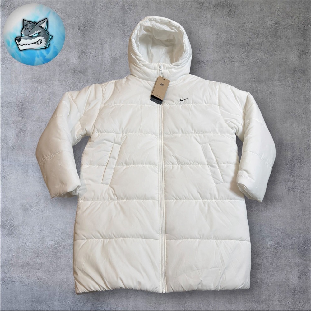 Nike Sportswear Womens Puffer Therma-FIT Loose Parka Sail White FZ5903-100 L